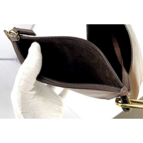 GUCCI authentic Leather Handbag W Wallet brown Bamboo handle Gold accents Italy - Picture 14 of 16